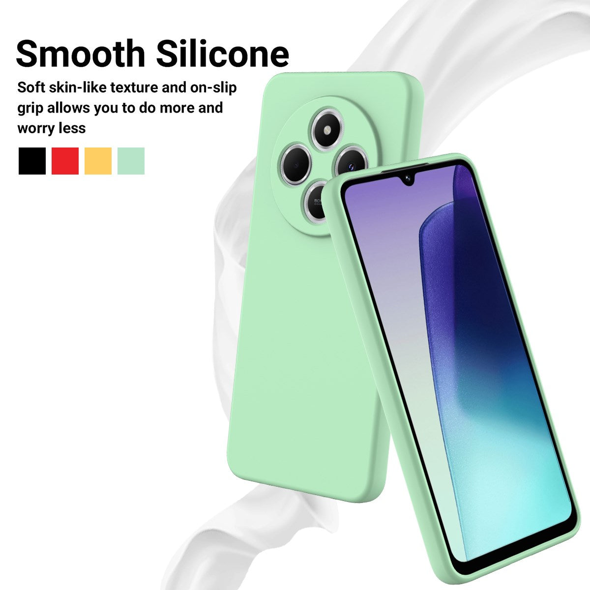 Xiaomi Redmi 17C (4G) EIDERWOOD Silikon Skal med Rem - Grön