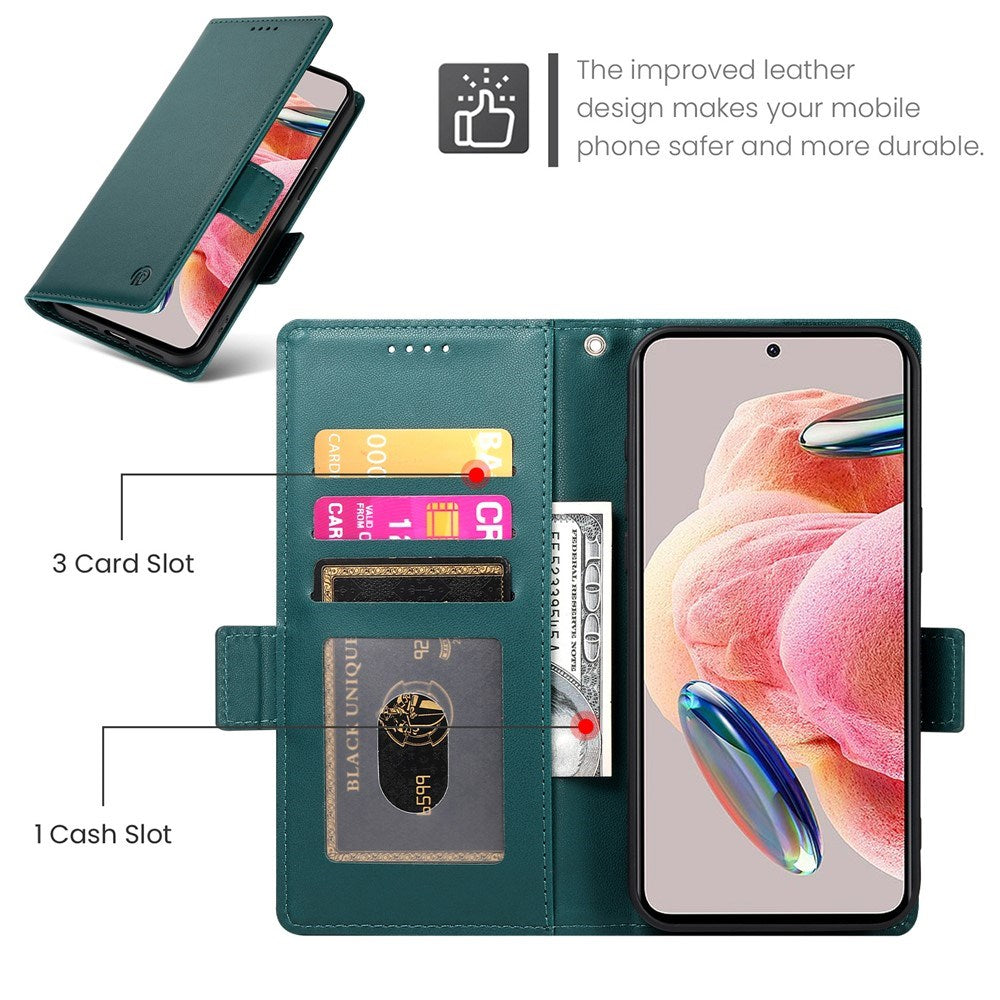 OPPO Reno16 F (5G) EIDERWOOD Konstläder Fodral med Korthållare - Grön
