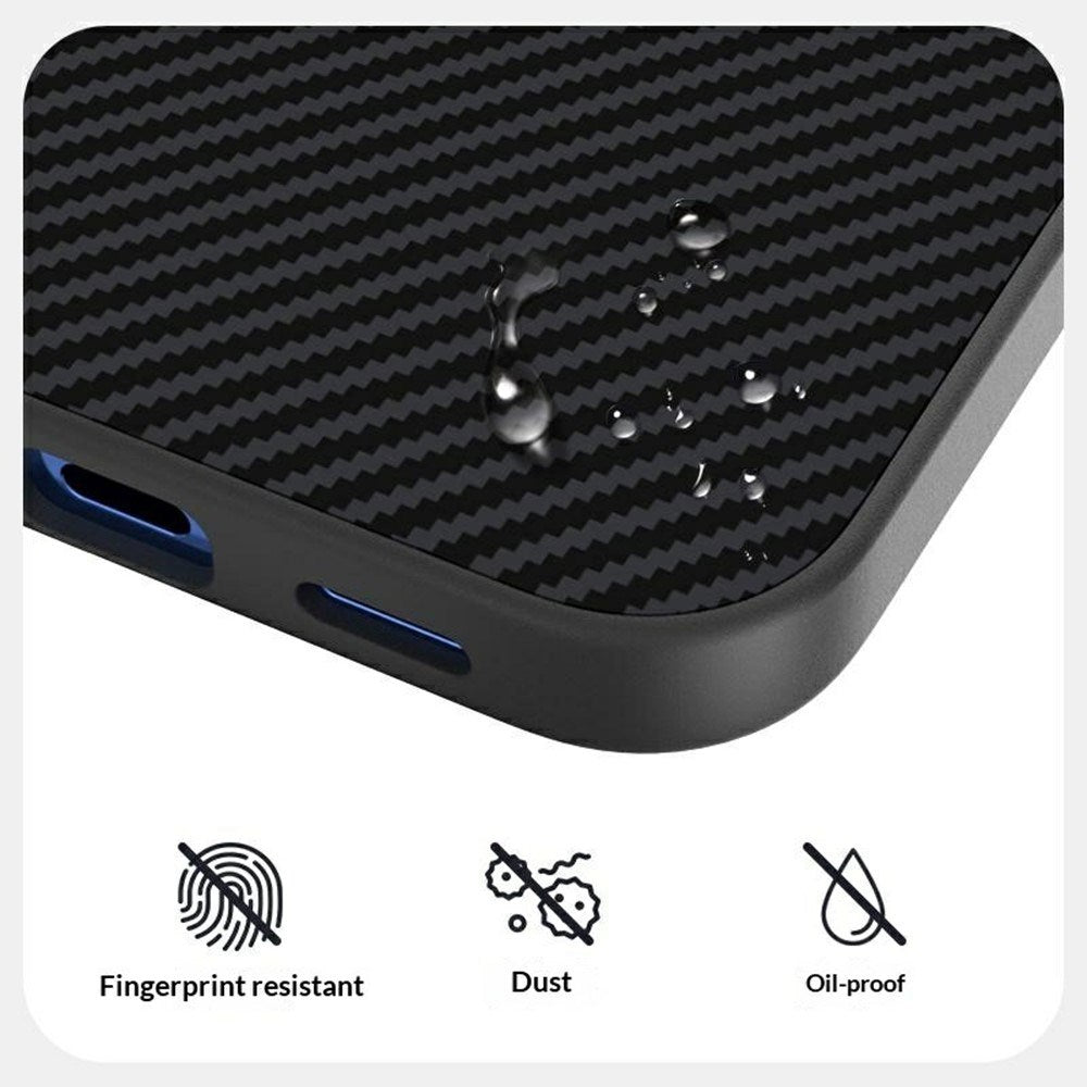 Google Pixel 11 Pro ABEEL Hybrid Skal med Kolfiberstruktur - Svart / Blå