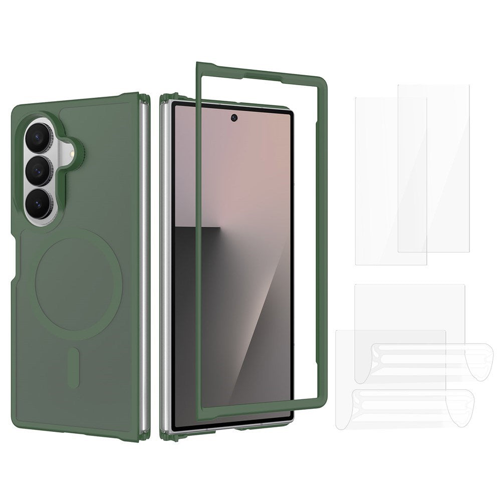 Samsung Galaxy Z Fold8 Ultra EIDERWOOD Hybrid Skal inkl. Skärmskyddsset - Grön / Genomskinlig