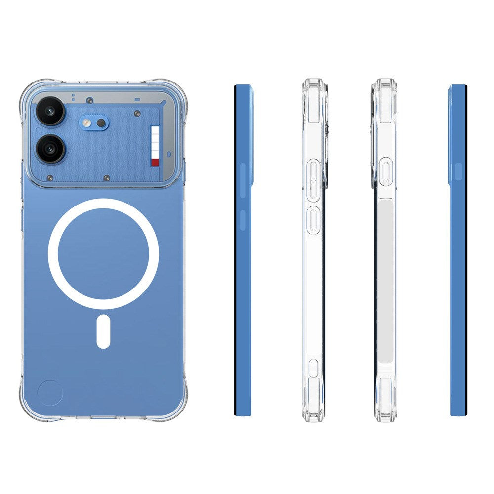 Nothing Phone (4b) WANLONFENG Flexibelt Plastskal - MagSafe Kompatibel - Genomskinlig