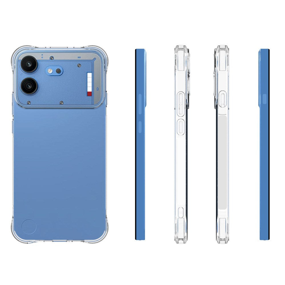 Nothing Phone (4b) WANLONFENG Flexibelt Plast Skal med Förstärkta Hörn - Genomskinlig