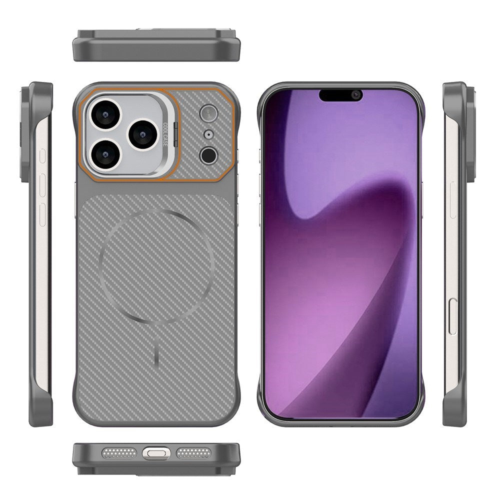 iPhone 18 Pro / 17 Pro EIDERWOOD Carbon Skal m. Kickstand - MagSafe Kompatibel - Grå