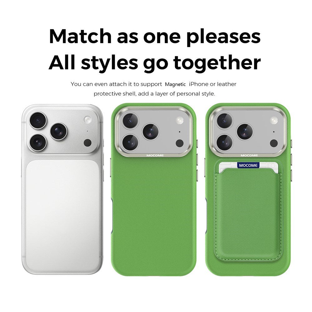 iPhone 18 Pro EIDERWOOD Konstläder Baksida Skal m. Avtagbar Korthållare - MagSafe Kompatibel - Grön