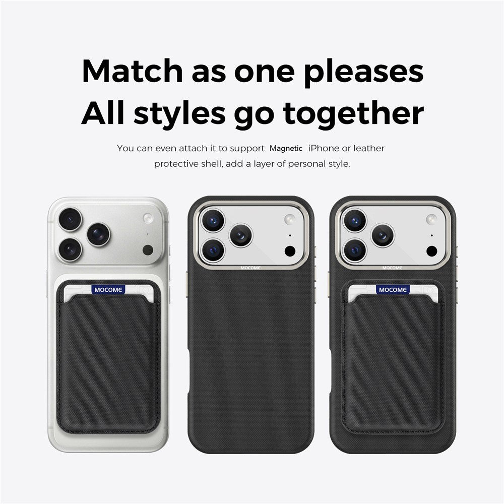 iPhone 18 Pro Max EIDERWOOD Konstläder Baksida Skal m. Avtagbar Korthållare - MagSafe Kompatibel - Svart