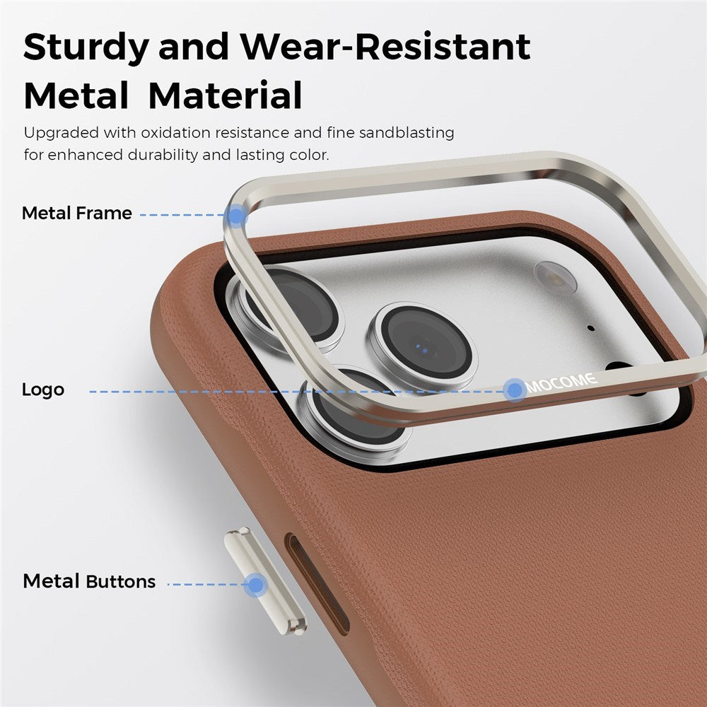 iPhone 18 Pro Max EIDERWOOD Konstläder Baksida Skal m. Avtagbar Korthållare - MagSafe Kompatibel - Brun