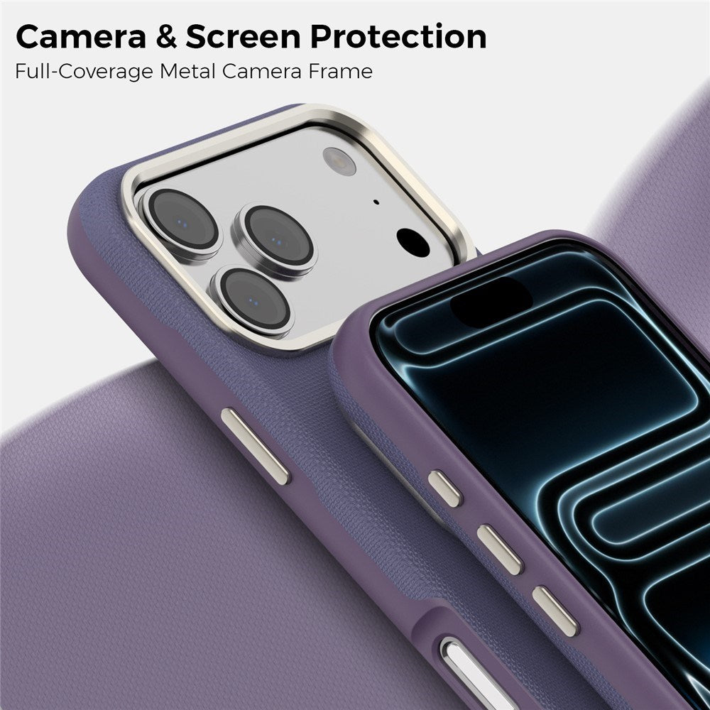 iPhone 18 Pro Max EIDERWOOD Konstläder Baksida Skal m. Avtagbar Korthållare - MagSafe Kompatibel - Lila