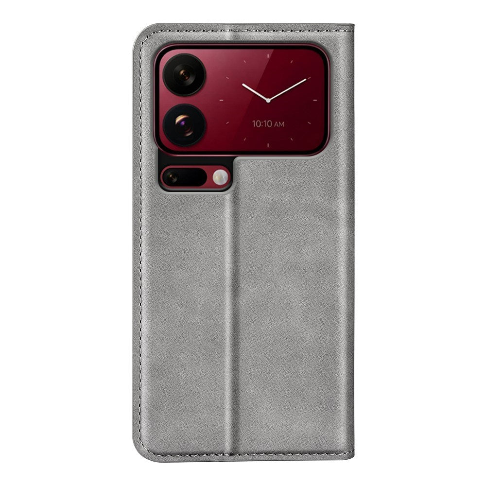 Xiaomi 18 Pro Max EIDERWOOD Fodral i Konstläder med Plånboksfack och Stativfunktion - Grå
