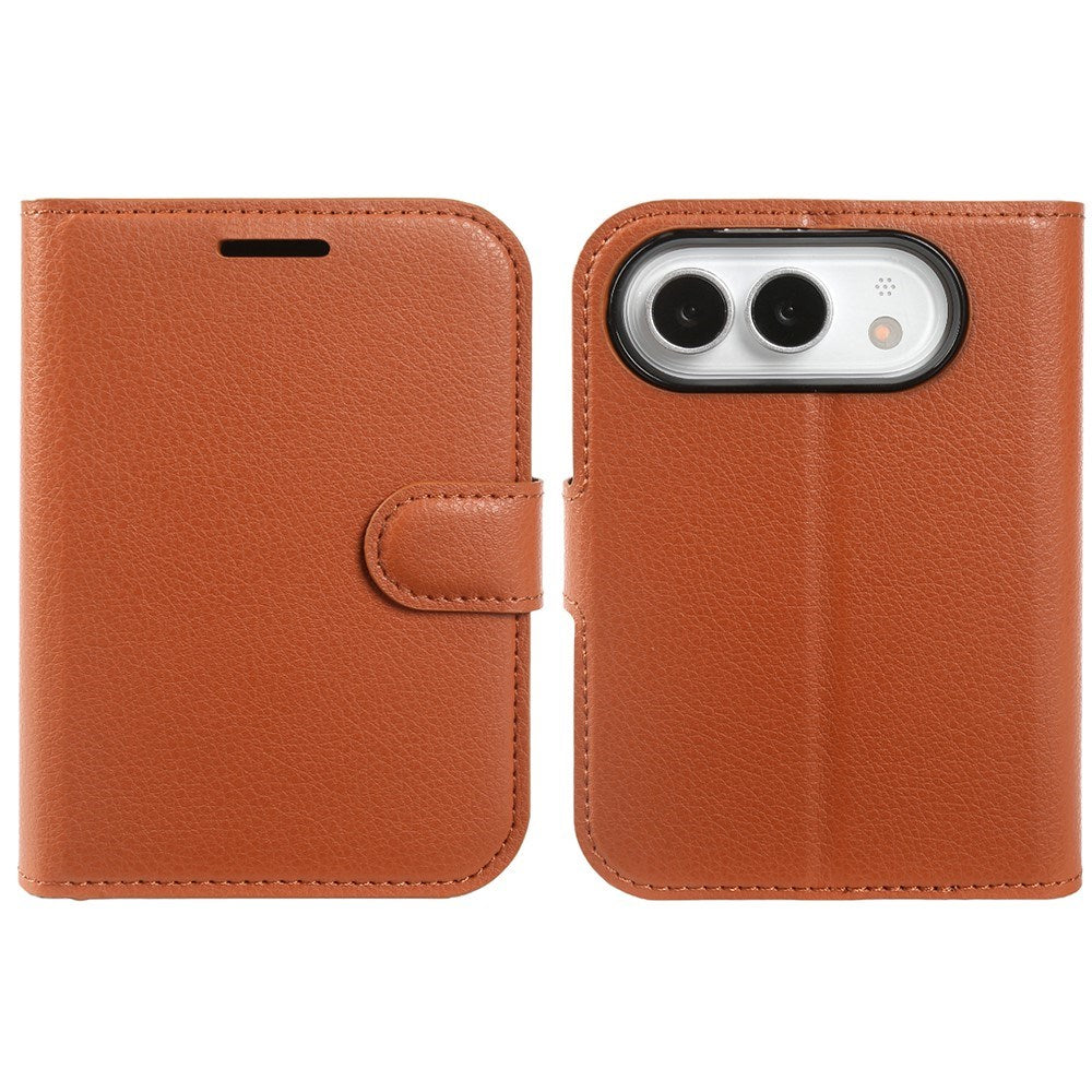 iPhone Fold EIDERWOOD Konstläder Fodral m. Korthållare & Ståfunktion - Brun