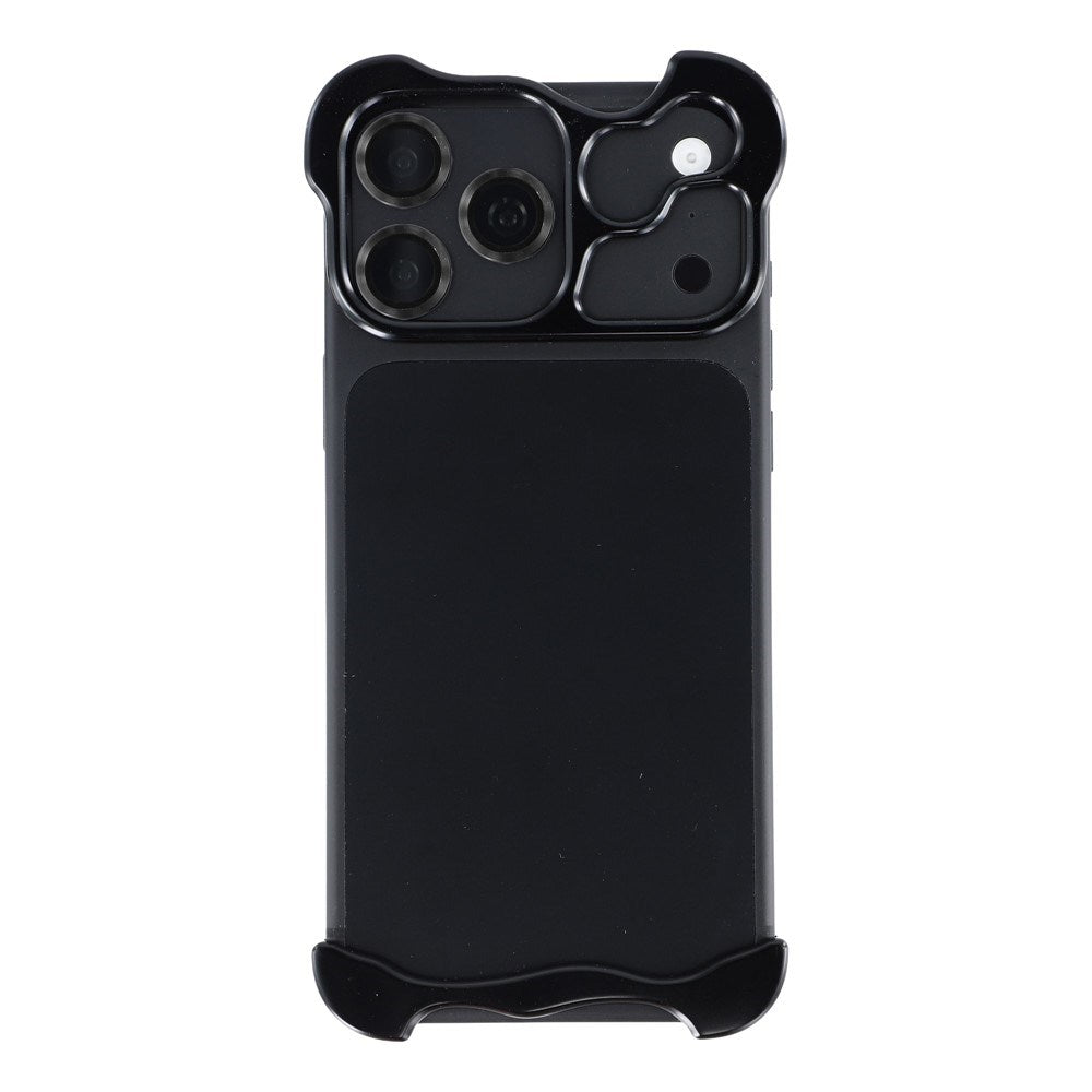 iPhone 18 Pro Tvådelat Metall Bumper Skal - Svart