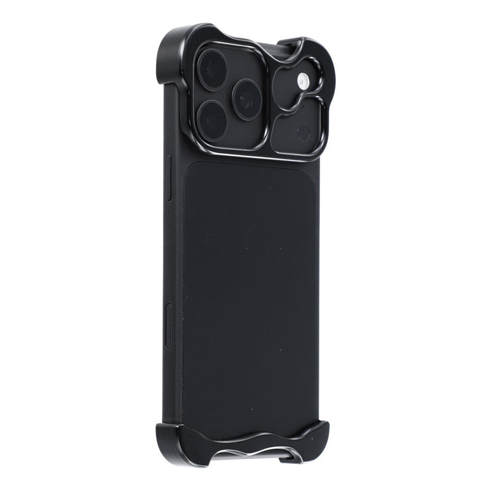 iPhone 18 Pro Tvådelat Metall Bumper Skal - Svart