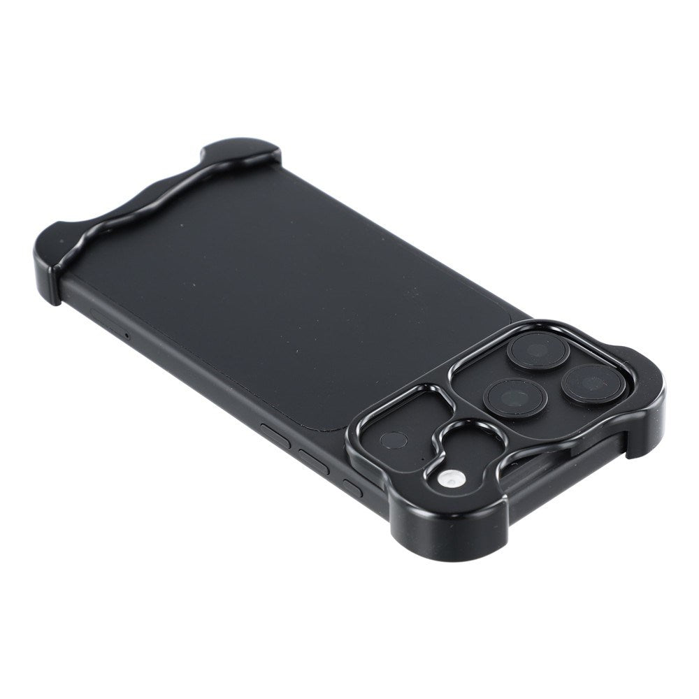 iPhone 18 Pro Tvådelat Metall Bumper Skal - Svart
