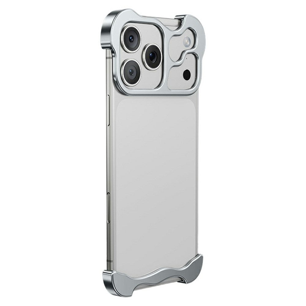 iPhone 18 Pro Max Tvådelat Metall Bumper Skal - Silver