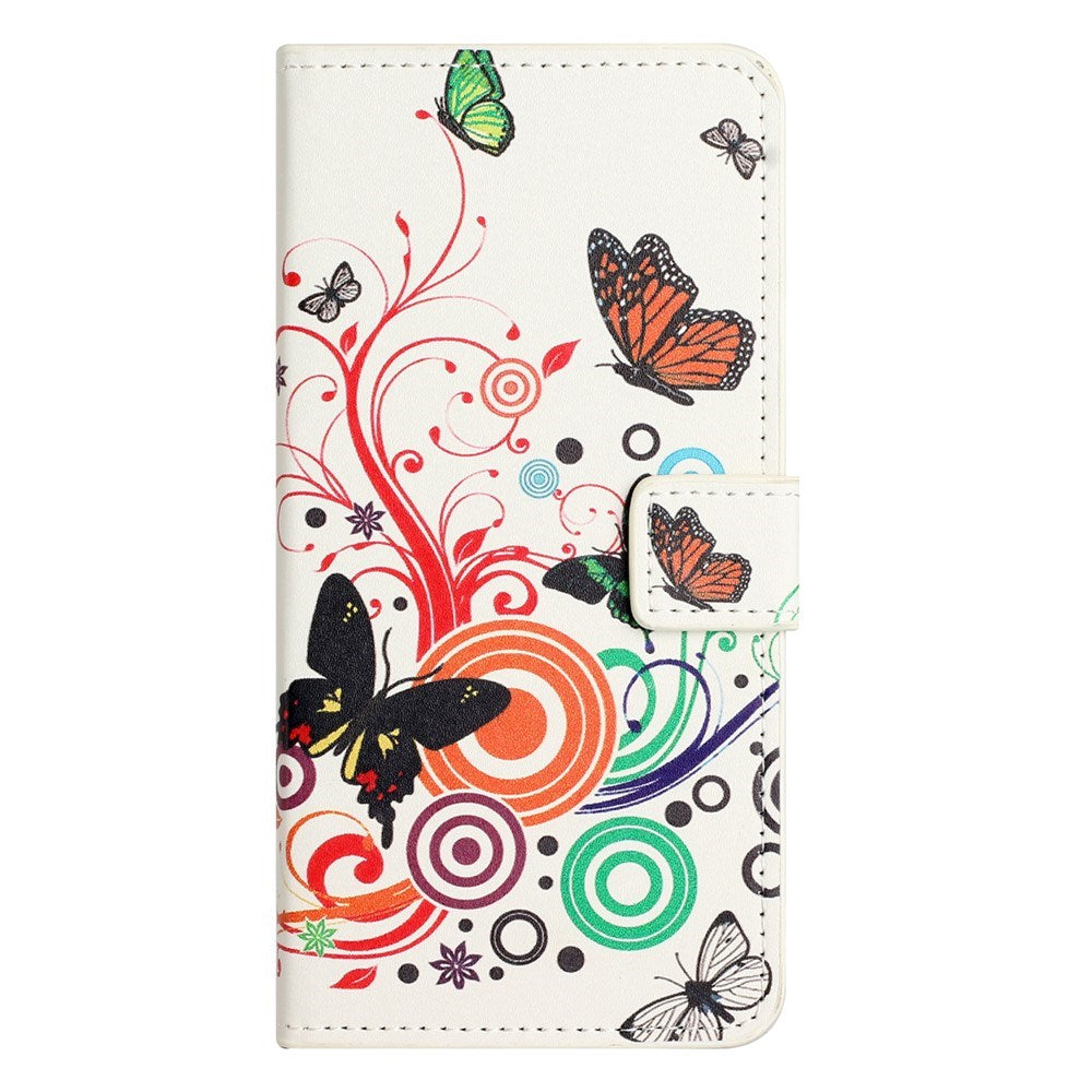 Samsung Galaxy S26 FE EIDERWOOD Fodral med Korthållare och Stativfunktion - Vit / Fjärilar