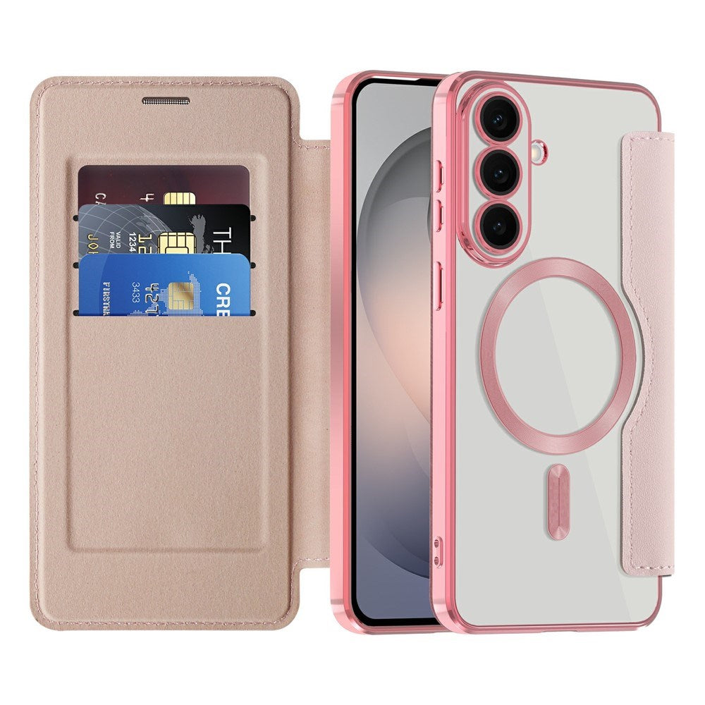 Samsung Galaxy S26 FE EIDERWOOD Fodral med RFID-blockering och Kameralinsskydd - Rosa / Transparent