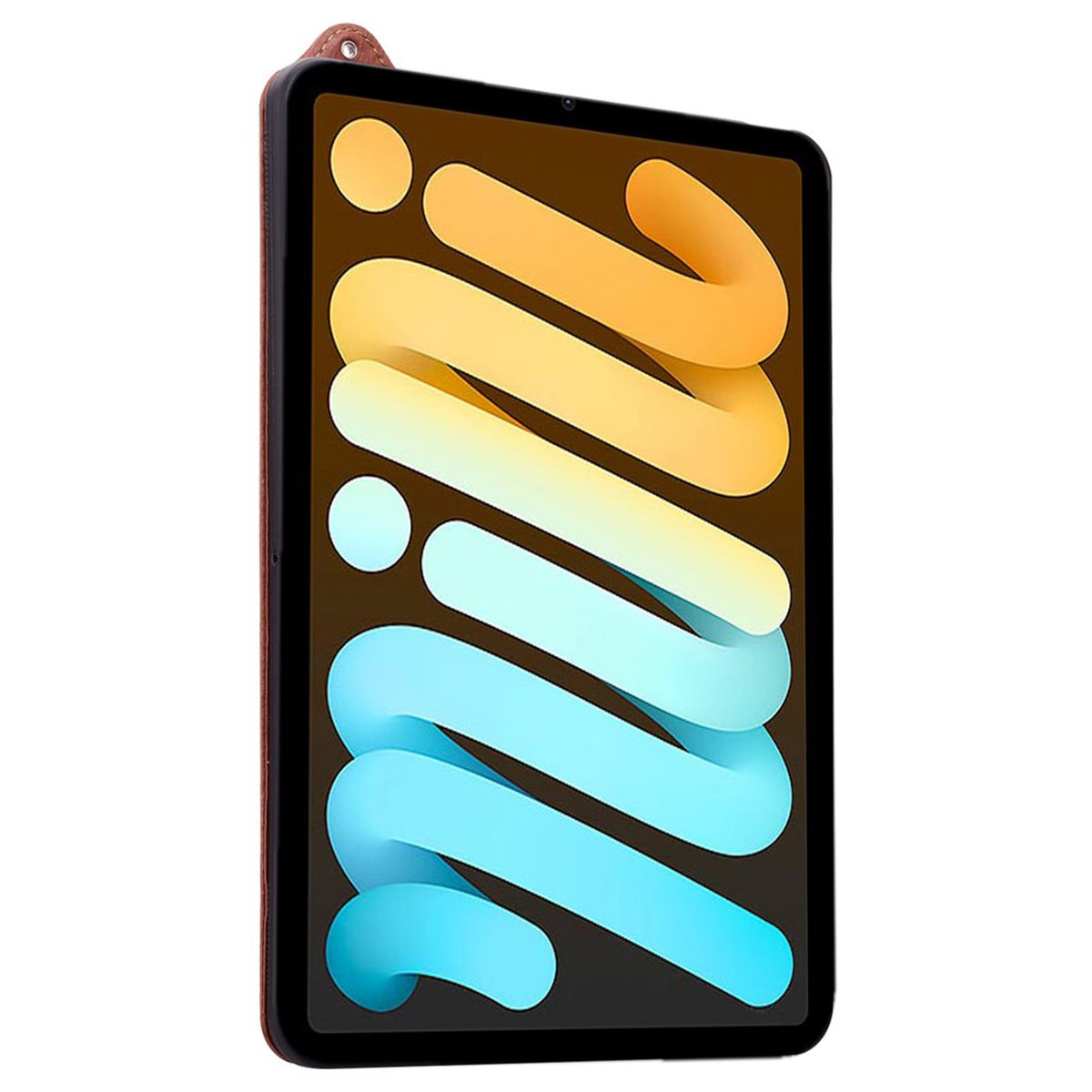 iPad Mini (2026) 8. Gen. EIDERWOOD Konstläder Bakside Skal m. Rem Kickstand - Brun