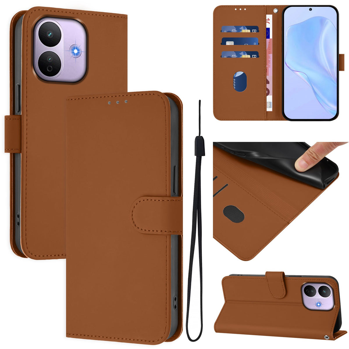 Xiaomi Redmi Note 17 Pro (5G) EIDERWOOD Konstläder Fodral m. Rem - Brun