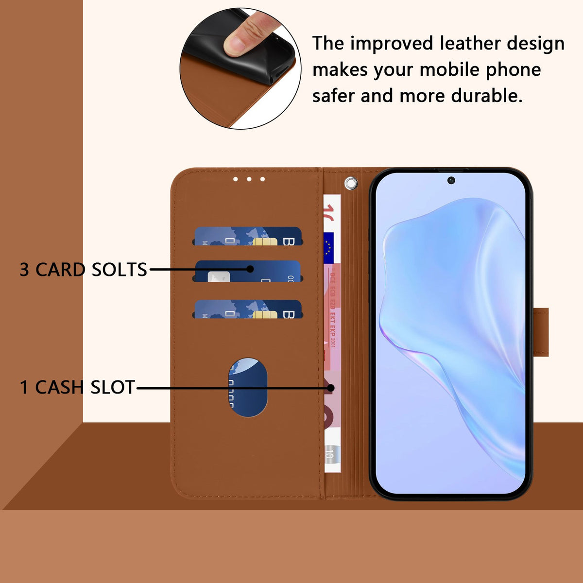 Xiaomi Redmi Note 17 Pro (5G) EIDERWOOD Konstläder Fodral m. Rem - Brun