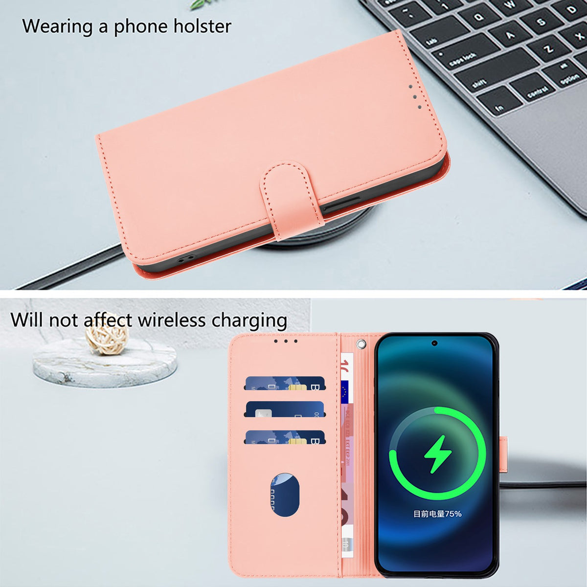 Xiaomi Redmi Note 17 Pro (5G) EIDERWOOD Konstläder Fodral m. Rem - Rosa