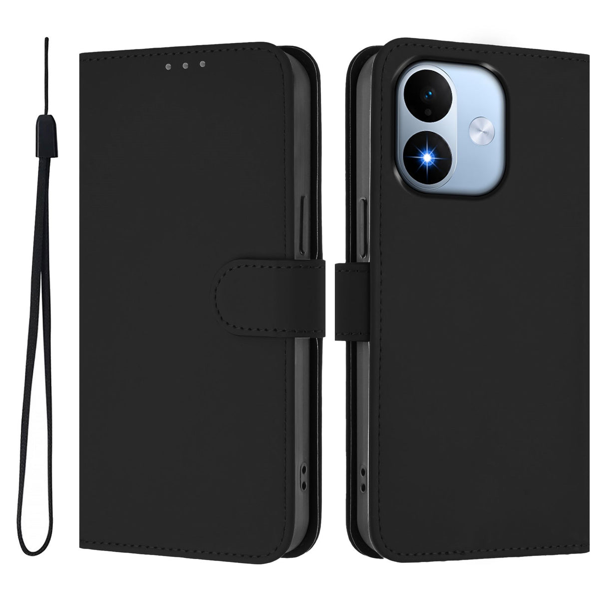 Xiaomi Redmi Note 17 (5G) EIDERWOOD Konstläder Fodral m. Rem - Svart