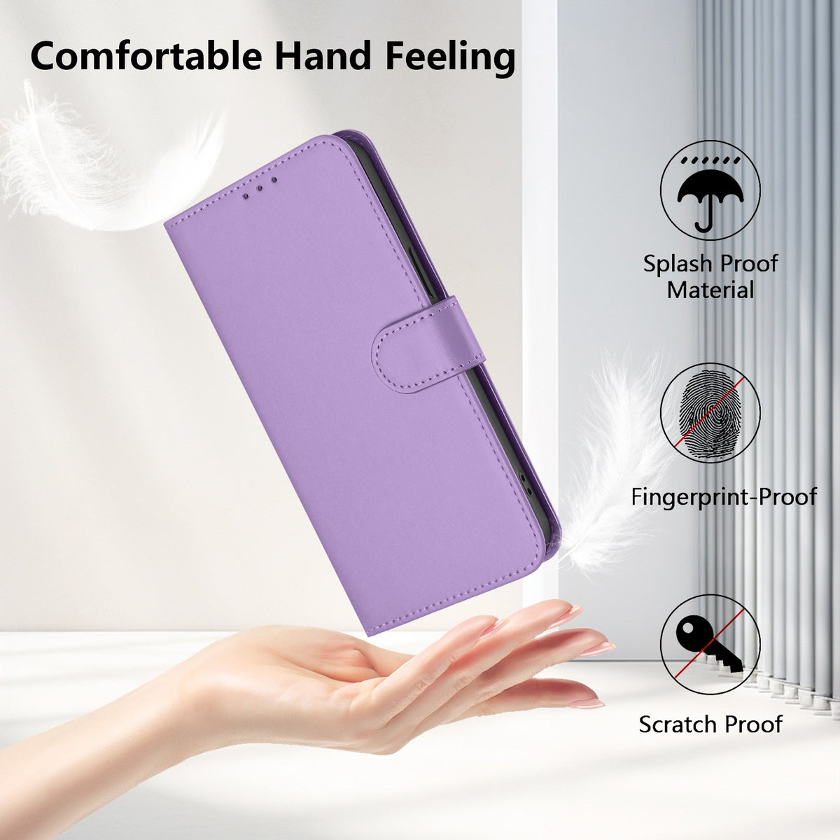 Xiaomi Redmi Note 17 (5G) EIDERWOOD Konstläder Fodral m. Rem - Lila