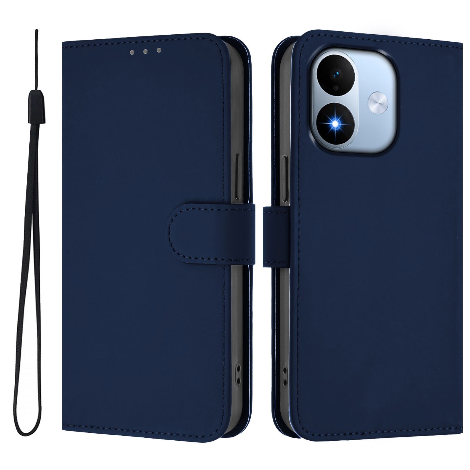 Xiaomi Redmi Note 17 (5G) EIDERWOOD Konstläder Fodral m. Rem - Blå