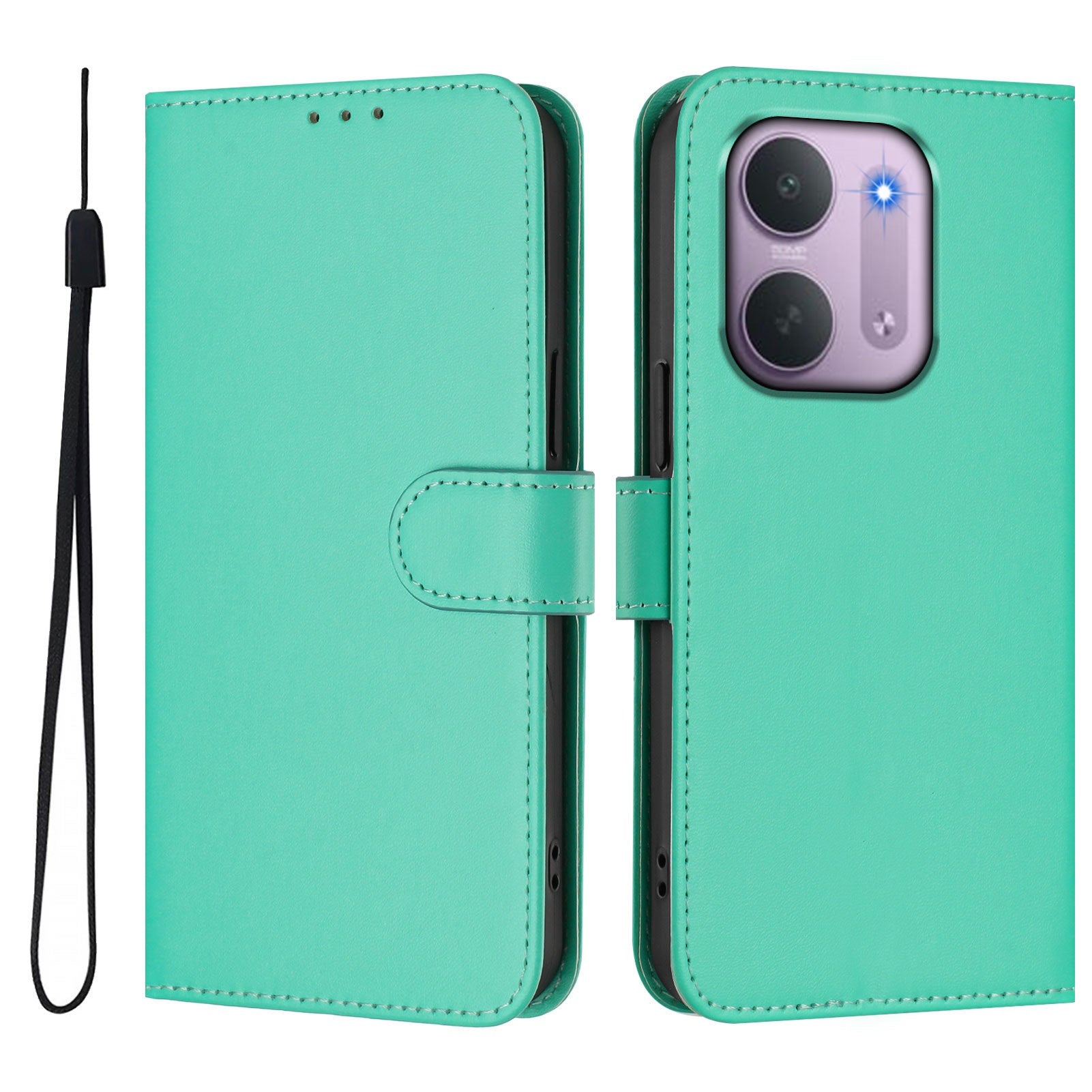 Xiaomi Redmi 17C (5G) EIDERWOOD Fodral i Konstläder med Rem - Turkos