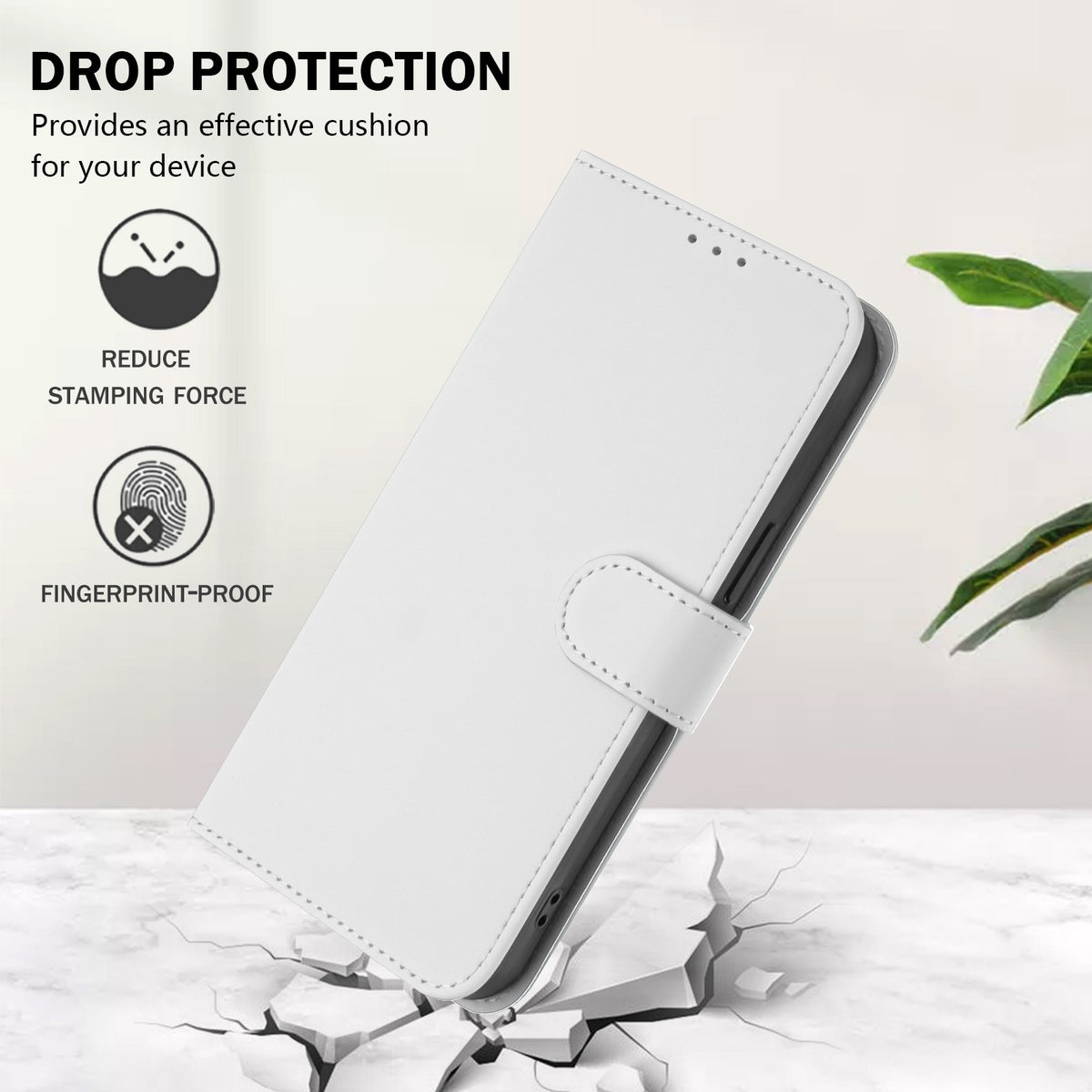 Xiaomi Redmi 17C (5G) EIDERWOOD Fodral i Konstläder med Rem - Vit