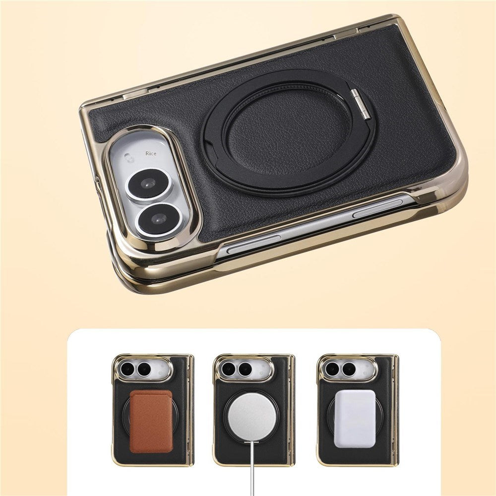 iPhone Duo EIDERWOOD Konstläder Bakside Skal m. Stödfunktion - MagSafe Kompatibel - Röd