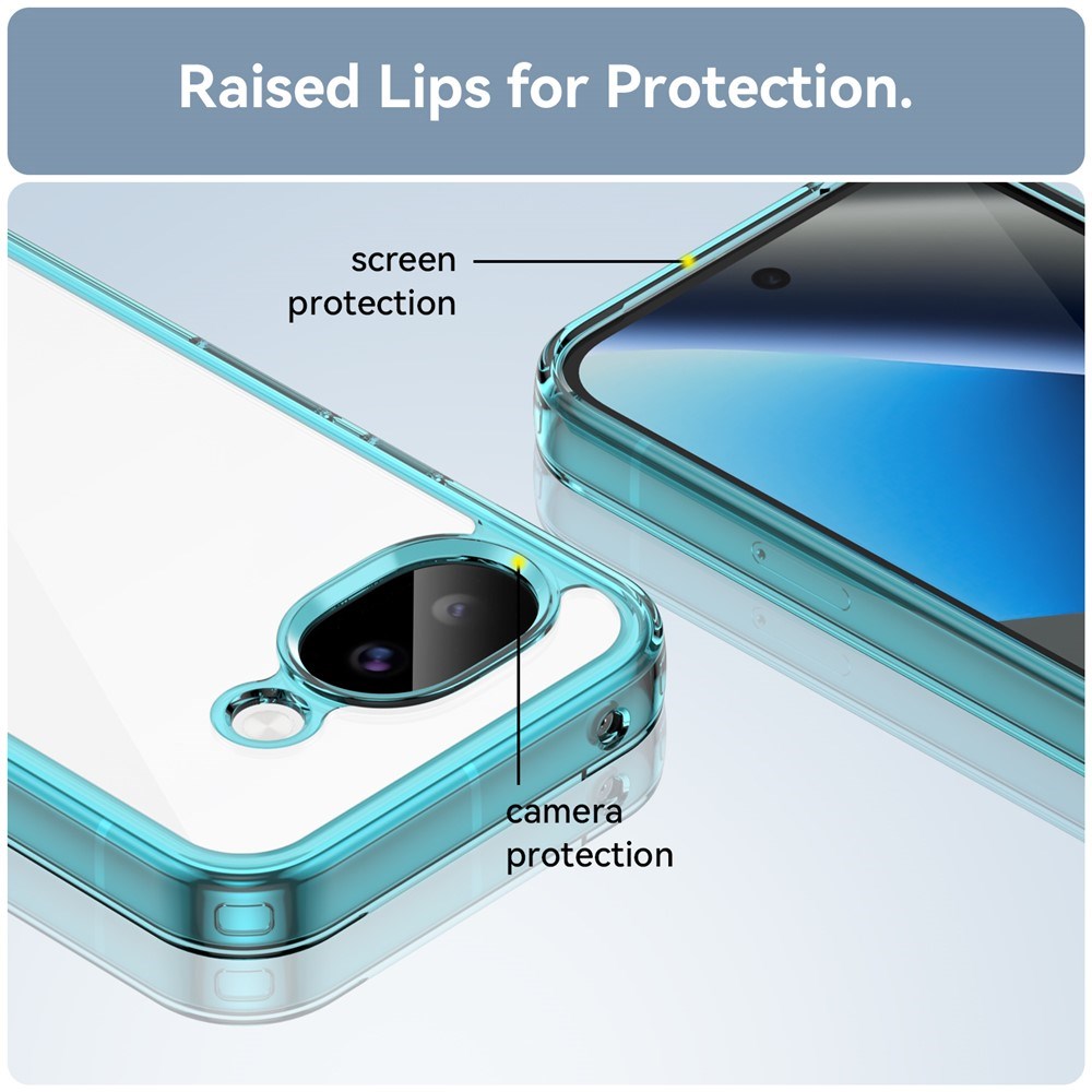 Google Pixel 11a EIDERWOOD Hybrid Plast Skal - Transparent / Blå