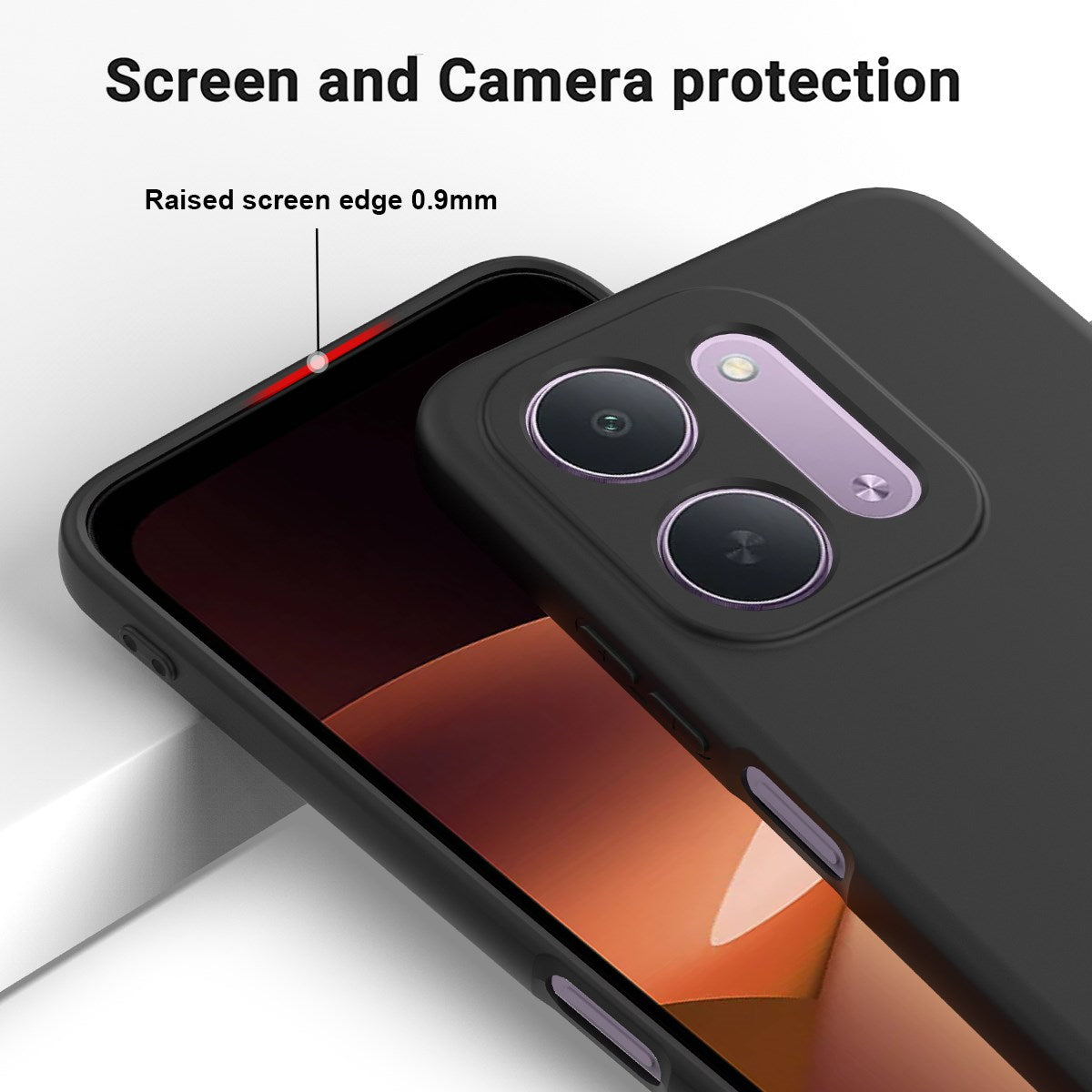 Xiaomi Redmi 17C (5G) EIDERWOOD Silikon Skal med Rem - Svart
