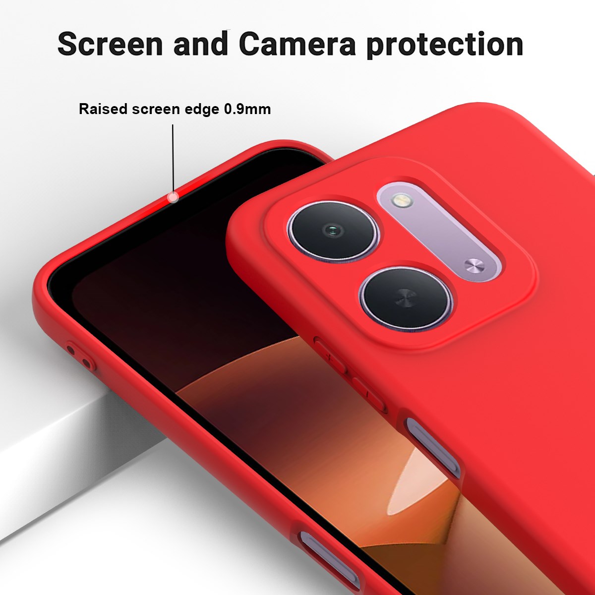 Xiaomi Redmi 17C (5G) EIDERWOOD Silikon Skal med Rem - Röd