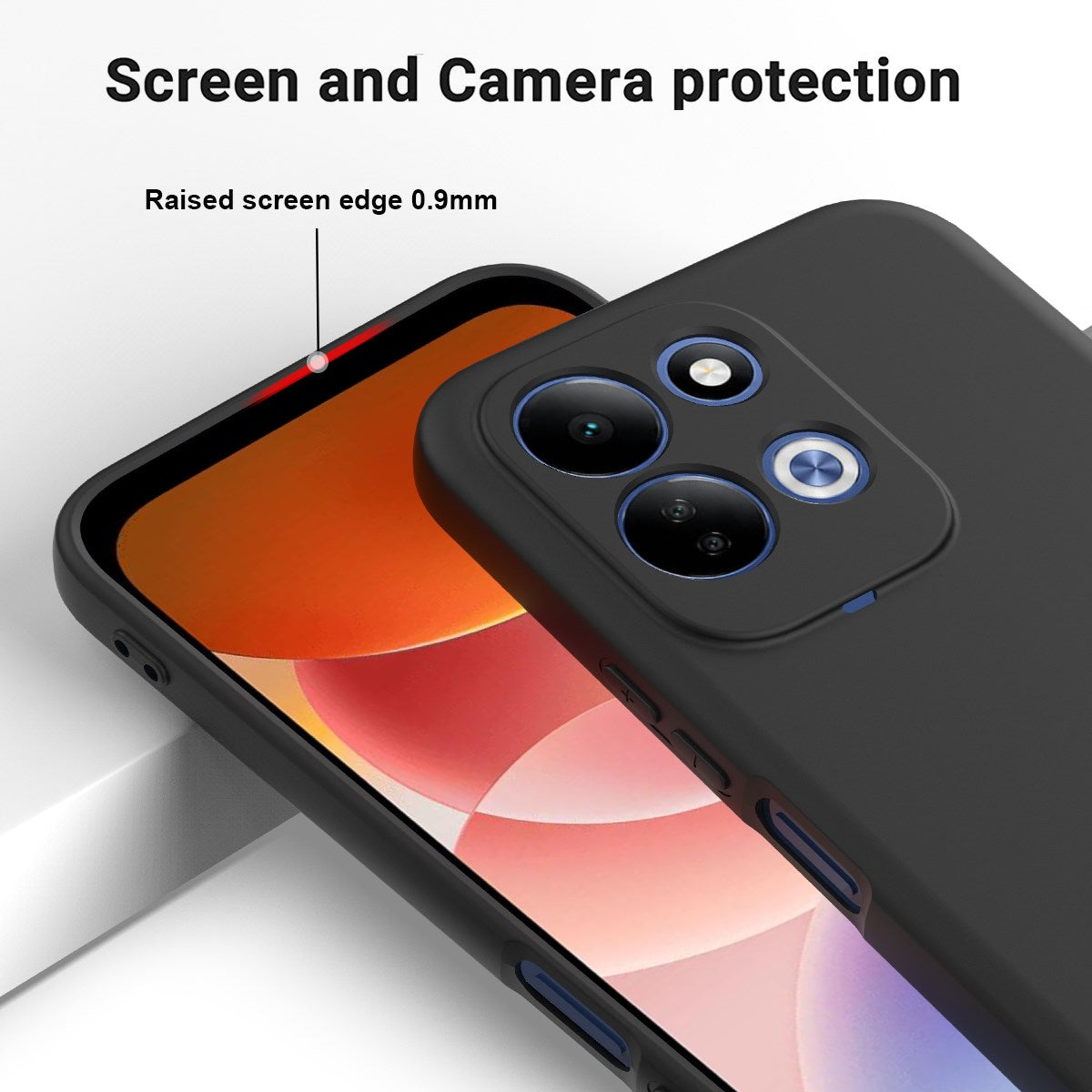 Xiaomi Redmi 17 (5G / 4G) EIDERWOOD Silikon Skal med Rem - Svart