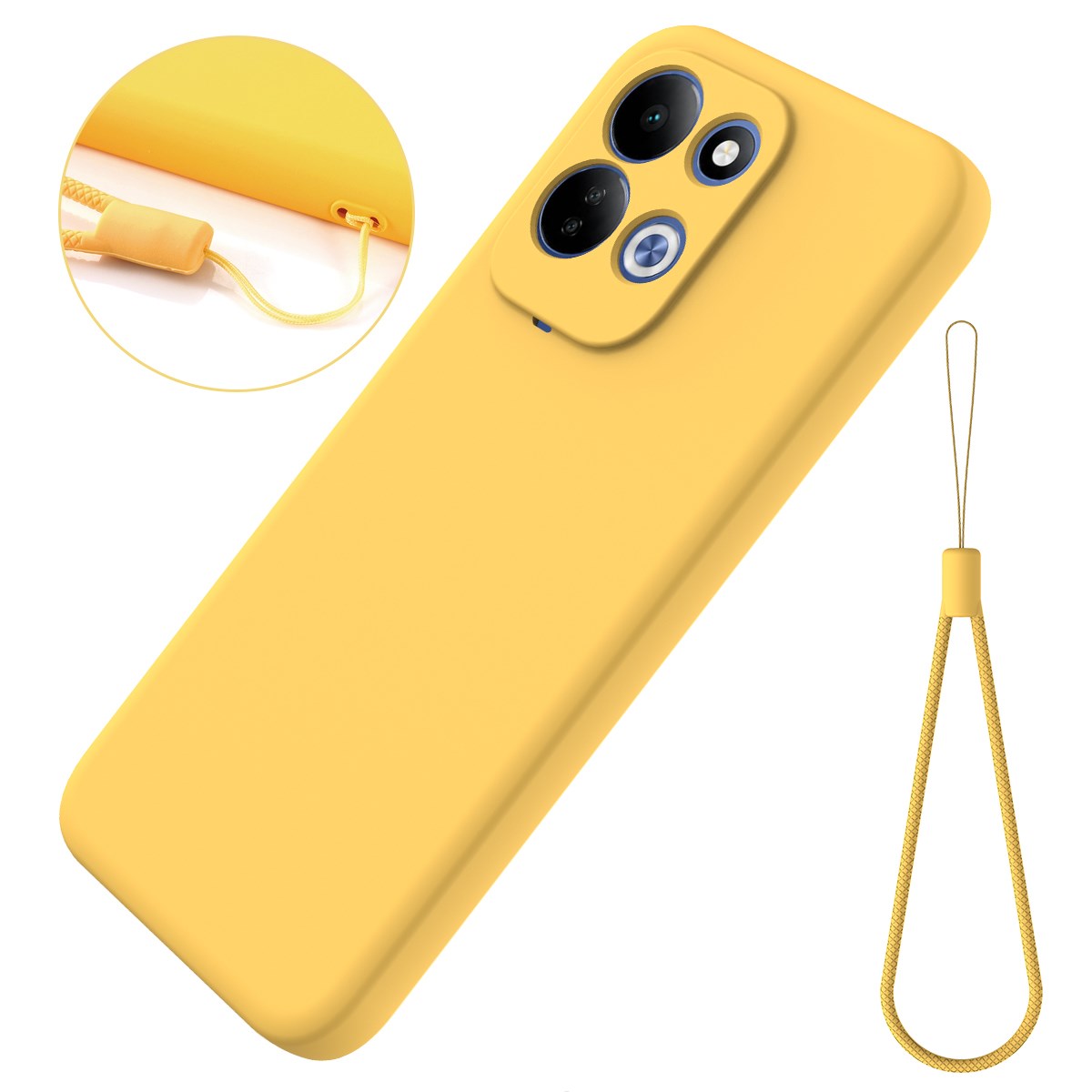 Xiaomi Redmi 17 (5G / 4G) EIDERWOOD Silikon Skal med Rem - Gul