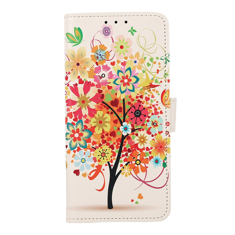 Motorola Edge 40 Pro Läder Plånboksfodral - Rött Träd