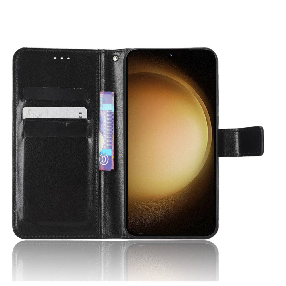 EIDERWOOD Samsung Galaxy S23+ (Plus) Konstläder Flip Fodral m. Korthållare & Ställfunktion - Svart