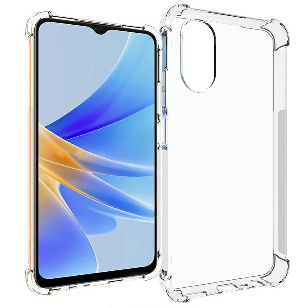 OPPO A17 EIDERWOOD Flexibelt Plast Skal m. Förstärkta Hörn - Genomskinlig