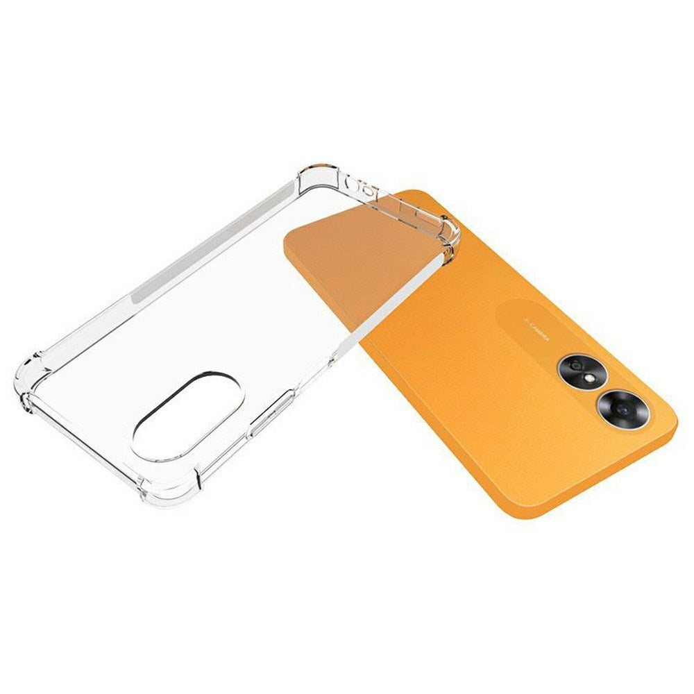 OPPO A17 EIDERWOOD Flexibelt Plast Skal m. Förstärkta Hörn - Genomskinlig
