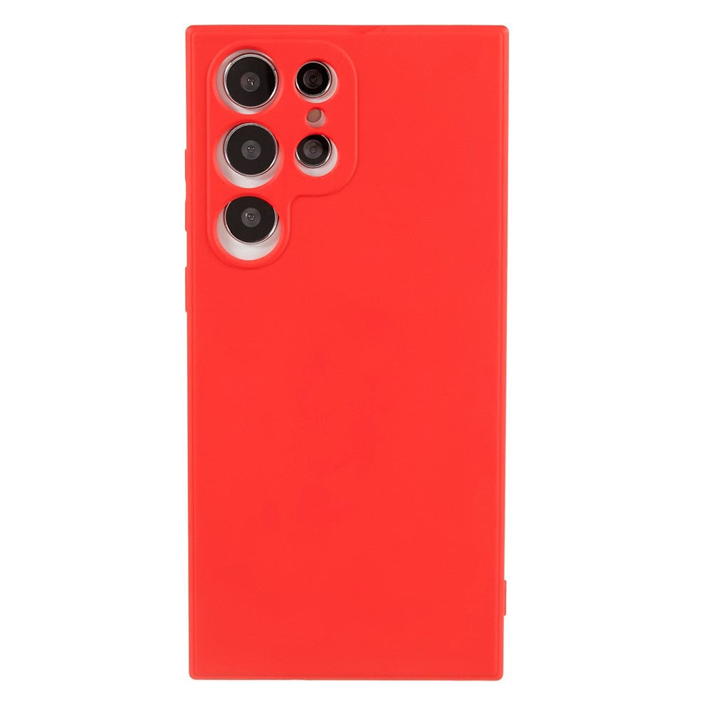 EIDERWOOD Samsung Galaxy S22 Ultra Fodrat Flexibelt Plast Skal - Röd
