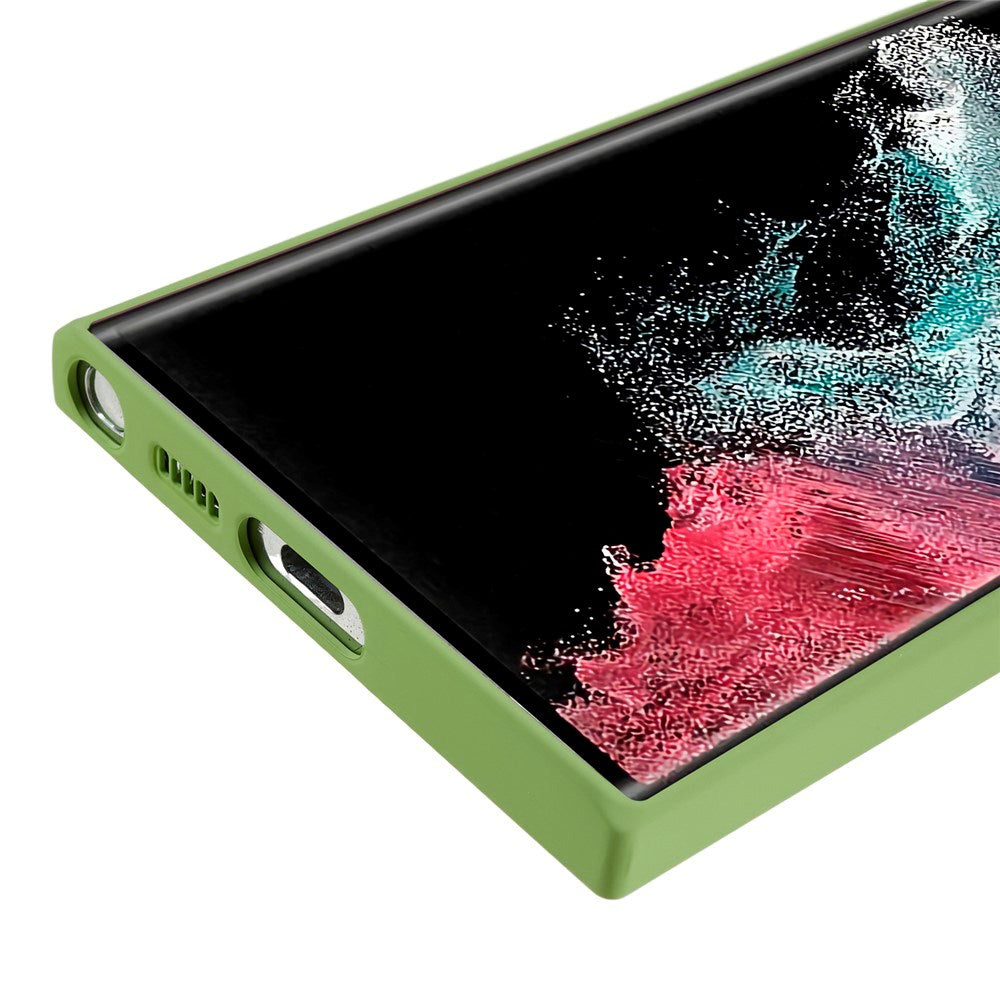 EIDERWOOD Samsung Galaxy S22 Ultra Fodrat Flexibelt Plast Skal - Ljusgrön