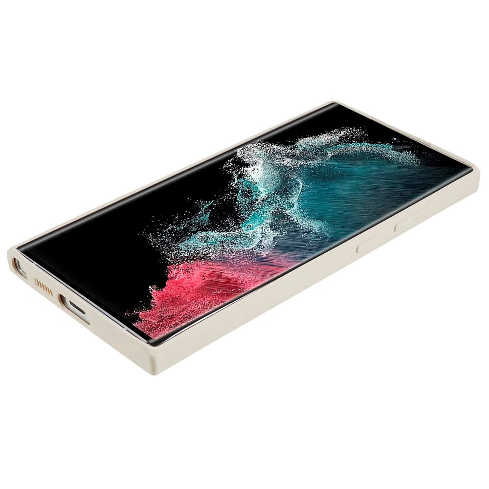 EIDERWOOD Samsung Galaxy S22 Ultra Fodrat Flexibelt Plast Skal - Beige