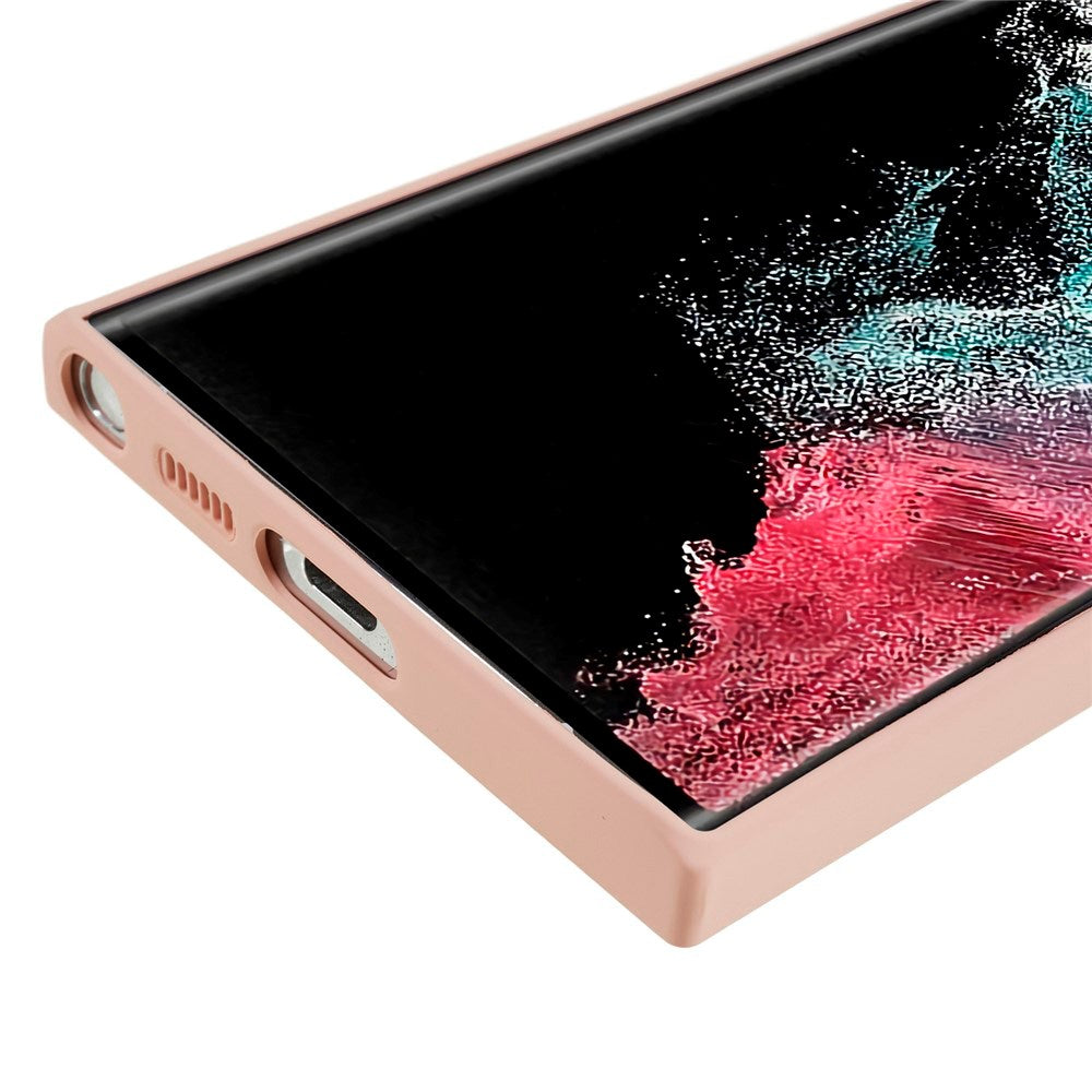 EIDERWOOD Samsung Galaxy S22 Ultra Fodrat Flexibelt Plast Skal - Rosa