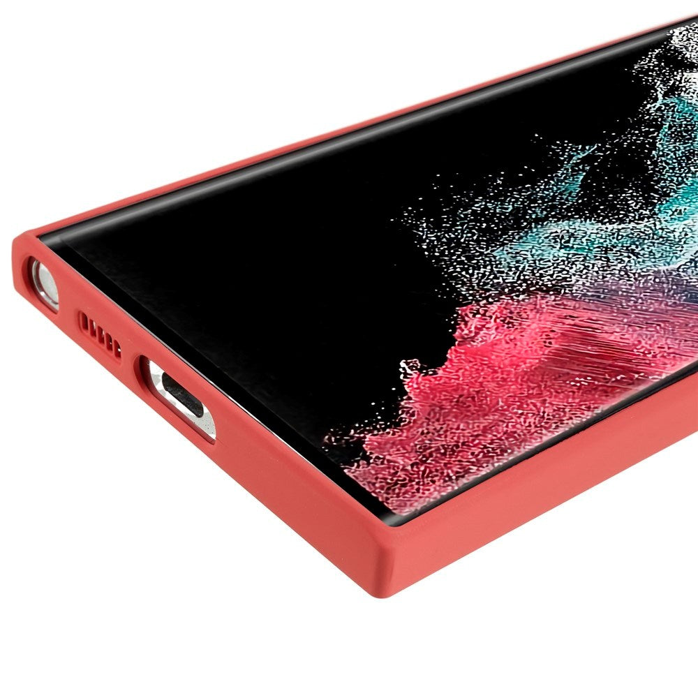 EIDERWOOD Samsung Galaxy S22 Ultra Fodrat Flexibelt Plast Skal - Mörkröd