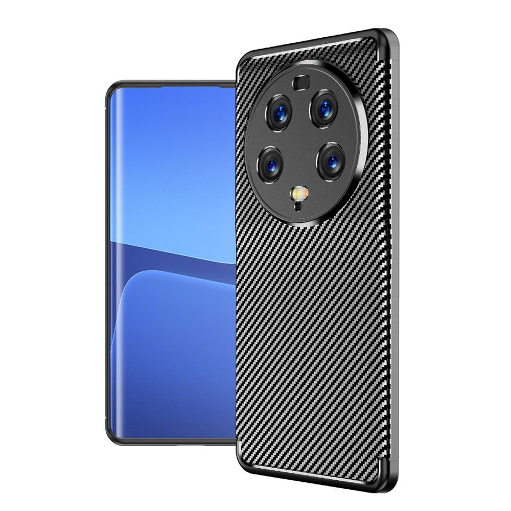 Xiaomi 13 Ultra Carbon Fiber Flexibel Plast Skal - Svart