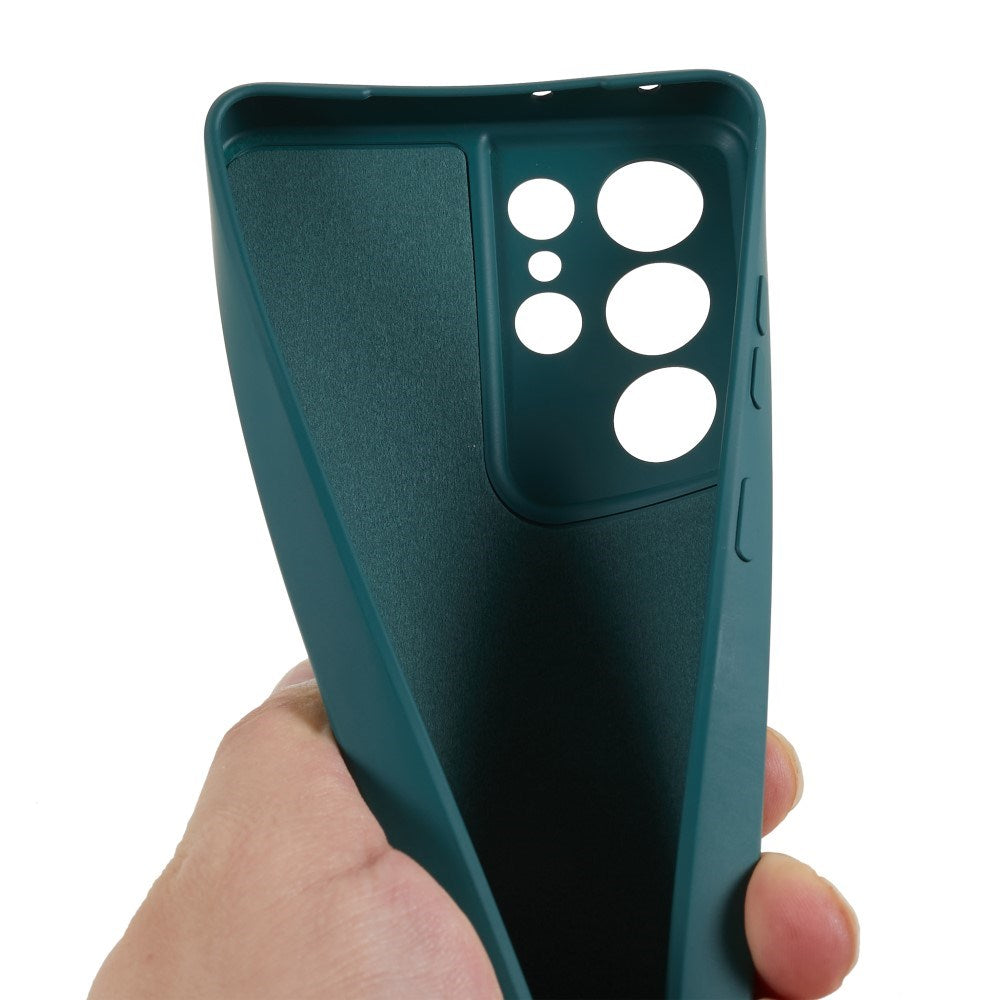 EIDERWOOD Samsung Galaxy S21 Ultra Fodrat Flexibelt Plast Skal - Grön