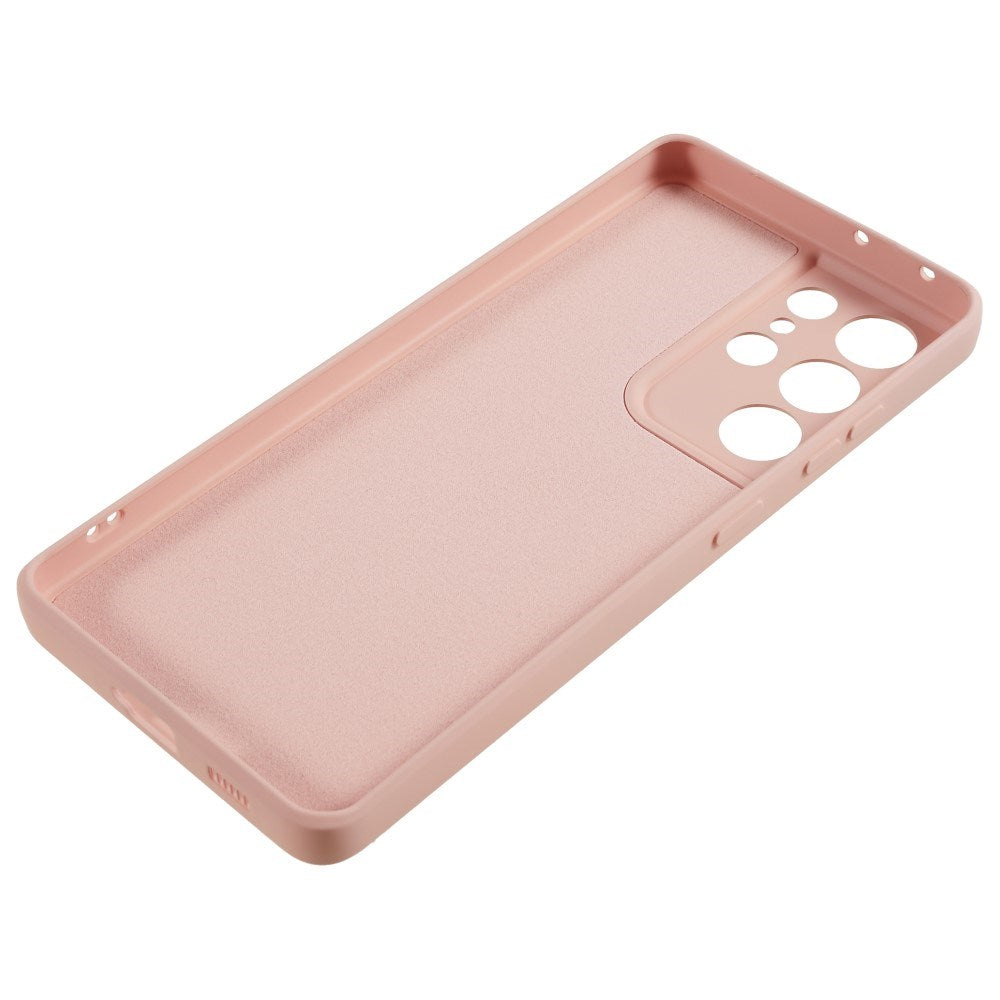 EIDERWOOD Samsung Galaxy S21 Ultra Fodrat Flexibelt Plast Skal - Rosa