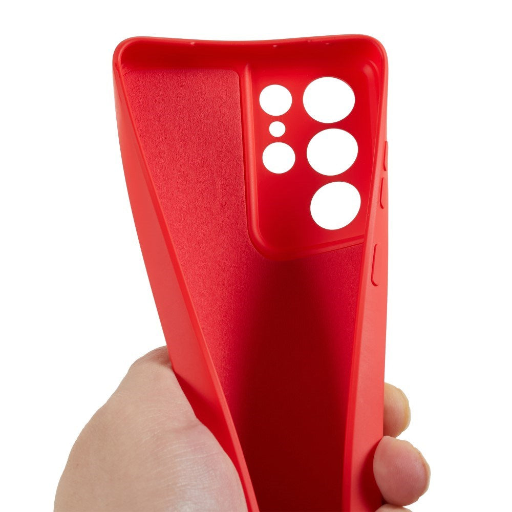 EIDERWOOD Samsung Galaxy S21 Ultra Fodrat Flexibelt Plast Skal - Röd