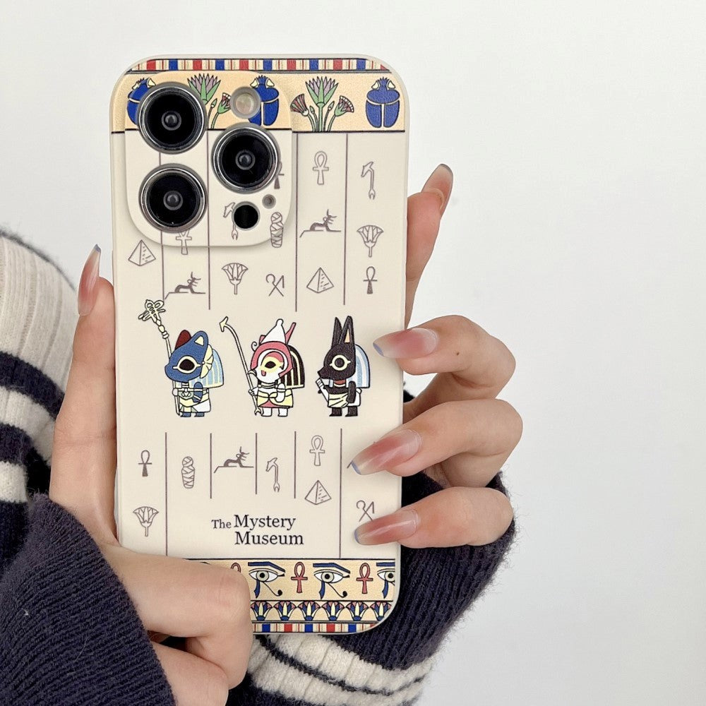 iPhone 14 Pro Flexibel TPU Plast Skal med Tryck - Hieroglyfer