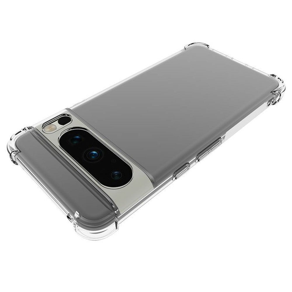 Google Pixel 8 Pro Shockproof Skal TPU med Förstärkta Hörn - Genomskinlig