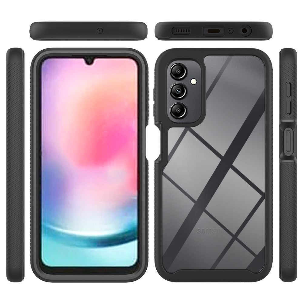 Samsung Galaxy A24 - 2-i-1 Plast Skal & Skärmskyddsfilm - Genomskinlig
